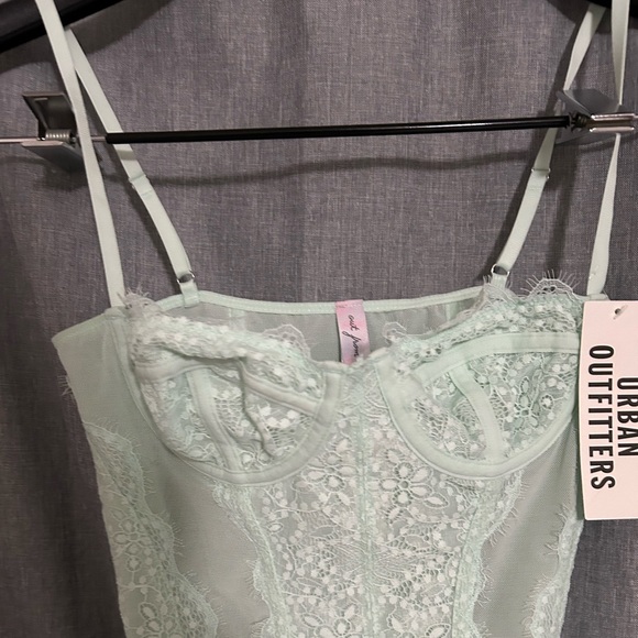 Out From Under Modern Love Mint Green Lace Bodysuit - Picture 3 of 7